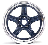 Volk 21C 18x9.5 +20 Mag Blue/Diamond cut lip