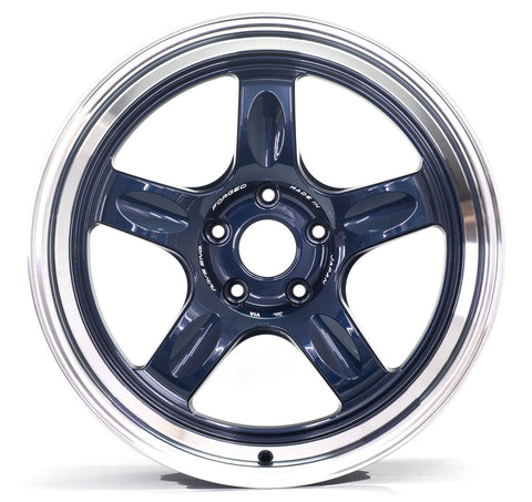 Volk 21C 18x9.5 +20 Mag Blue/Diamond cut lip
