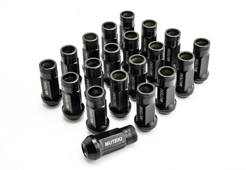 Muteki SR48 Black Open Ended Lug Nuts 12X1.25 Most Subaru Models