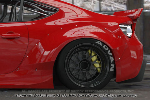 TRA-Kyoto Rocket Bunny 86 Aero, Ver.2 - Rear Fenders (only) for FR-S/BRZ 2013-