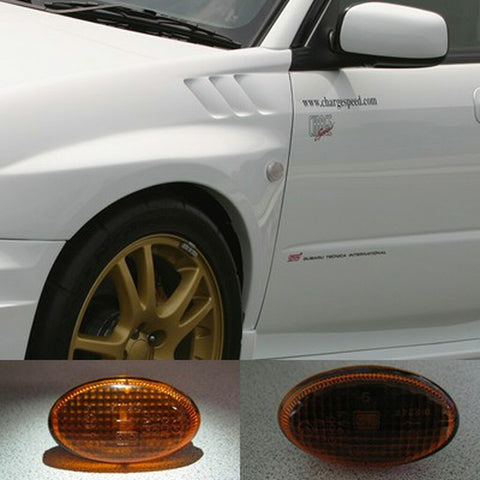 CS978SLA - CHARGE SPEED 2002-2007 SUBARU WRX JDM AMBER SIDE MARKERS LIGHTS