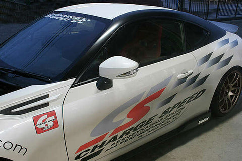 CS990ALMISM - CHARGE SPEED 2013-2020 SUBARU BR-Z ZC-6/ SCION FR-S FT-86 DOOR MIRROR FRAME WITH LED & DRL - ICE SILVER METALLIC/ STEEL