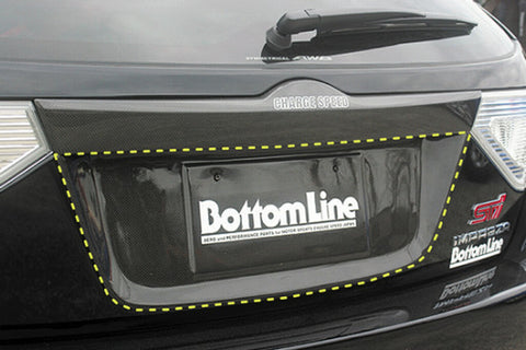 CS979LPWC - CHARGE SPEED 2008-2014 SUBARU IMPREZA/ WRX 5DR. GR-B HATCHBACK CARBON BOTTOM LICENSE PLATE COWL FOR OEM HATCH