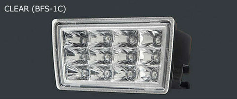 CS9735BFS-1CC - CHARGE SPEED JDM SPEC SUBARU CLEAR LED BACK FOG LAMP WITH F1 STYLE FLASH BRAKE LAMP-LENS=CLEAR, REFLECTOR=CHROME