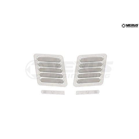 Hood Louver Kit, Bare Aluminum - WRX