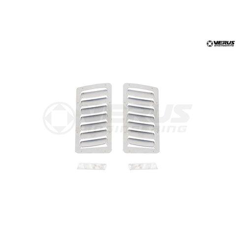 Hood Louver Kit, Large Louvers Only, Bare aluminum - FT86