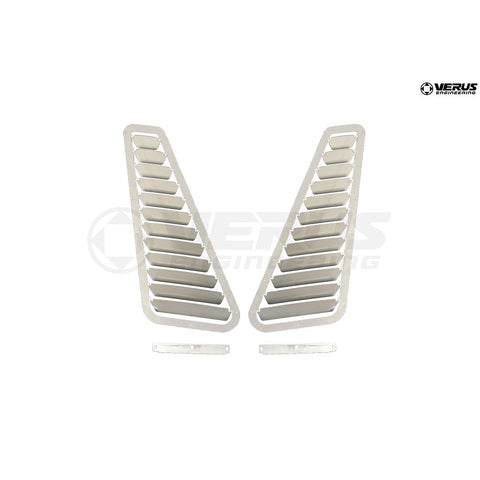 Z33 350Z Hood Louver Kit, Raw Aluminum