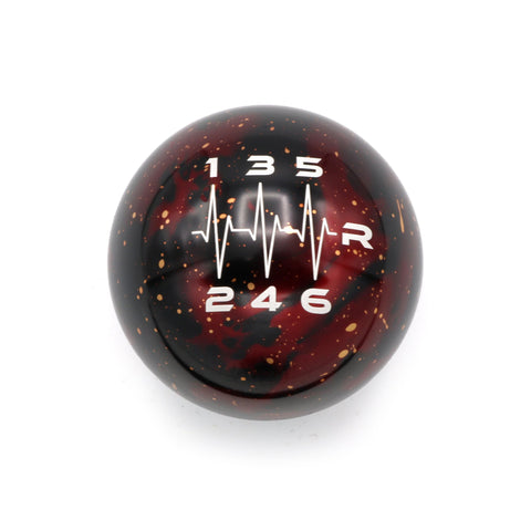 RED COSMIC SPACE - 6 SPEED HEARTBEAT ENGRAVING (REVERSE RIGHT) - MAZDA FITMENT