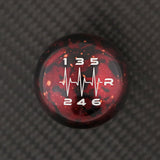 RED COSMIC SPACE - 6 SPEED HEARTBEAT ENGRAVING (REVERSE RIGHT) - MAZDA FITMENT