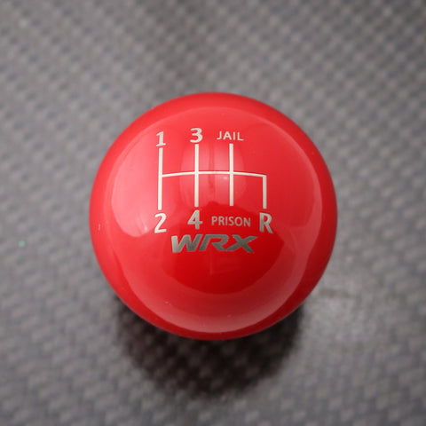 GLOSS RED WEIGHTED - 6 SPEED WRX JAIL-PRISON ENGRAVING - 6 SPEED WRX FITMENT