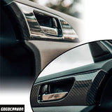 Front Inner Door Opener Cover for SUBARU IMPREZA WRX STI 2008-2014 Dry Carbon Decorative Trim I Lightweight Strong with UV-Resistant Clear Coating Perfect for an Aggressive Updated Look