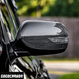 Carbon Fiber Mirror Cover Cap for SUBARU WRX STI 2008-2014 USDM With Blinkers Indicator Signal Light Version | Decorative Overlay trim | Lightweight Strong with U-Resistant Clear Coating