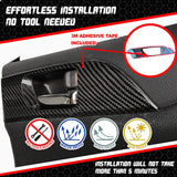 Front Inner Door Opener Cover for SUBARU IMPREZA WRX STI 2008-2014 Dry Carbon Decorative Trim I Lightweight Strong with UV-Resistant Clear Coating Perfect for an Aggressive Updated Look