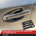 Door Handle Scratch Protector Compatible for Subaru WRX STI 2015-2020 Dry Carbon Fiber Lightweight Strong with U-Resistant Clear Coating