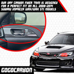 Front Inner Door Opener Cover for SUBARU IMPREZA WRX STI 2008-2014 Dry Carbon Decorative Trim I Lightweight Strong with UV-Resistant Clear Coating Perfect for an Aggressive Updated Look