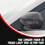 Carbon Fiber Mirror Cover Cap for SUBARU WRX STI 2008-2014 USDM With Blinkers Indicator Signal Light Version | Decorative Overlay trim | Lightweight Strong with U-Resistant Clear Coating