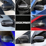 Carbon Fiber Mirror Cover Cap for SUBARU WRX STI 2008-2014 USDM With Blinkers Indicator Signal Light Version | Decorative Overlay trim | Lightweight Strong with U-Resistant Clear Coating