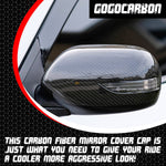 Carbon Fiber Mirror Cover Cap for SUBARU WRX STI 2008-2014 USDM With Blinkers Indicator Signal Light Version | Decorative Overlay trim | Lightweight Strong with U-Resistant Clear Coating
