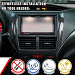 Radio Stereo Bezel Cover Cap for SUBARU WRX IMPREZA STI 2008-2014 SEDAN (USDM) Hatchback 3K Real Dry Carbon Fiber Lightweight Strong with U-Resistant Clear Coating