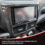 Radio Stereo Bezel Cover Cap for SUBARU WRX IMPREZA STI 2008-2014 SEDAN (USDM) Hatchback 3K Real Dry Carbon Fiber Lightweight Strong with U-Resistant Clear Coating