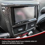 Radio Stereo Bezel Cover Cap for SUBARU WRX IMPREZA STI 2008-2014 SEDAN (USDM) Hatchback 3K Real Dry Carbon Fiber Lightweight Strong with U-Resistant Clear Coating