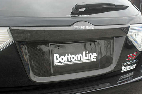 CS979LPCC - CHARGE SPEED 2008-2014 SUBARU IMPREZA/ WRX 5DR. GR-B HATCHBACK CARBON LICENSE PLATE GARNISH SET FOR OEM HATCH