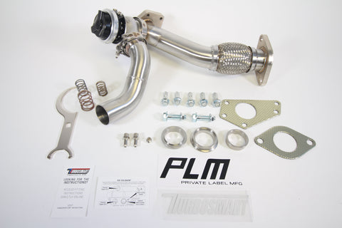 PLM Power Driven Subaru 3-Bolt EWG Up Pipe with Turbosmart WG40 Gen V Wastegate (Black)