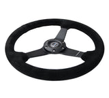 350MM FLAT STEERING WHEEL SUEDE