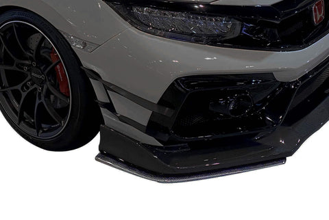 VARIS ARISING-II FRONT BUMPER LIP GUARDS FOR 2017-19 HONDA CIVIC TYPE R [FK8]