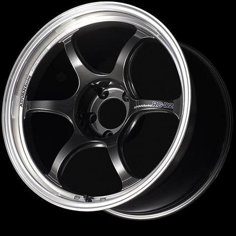 Advan RG-D2 15x8 +28 4x100 Machining & Black Gunmetallic Wheel