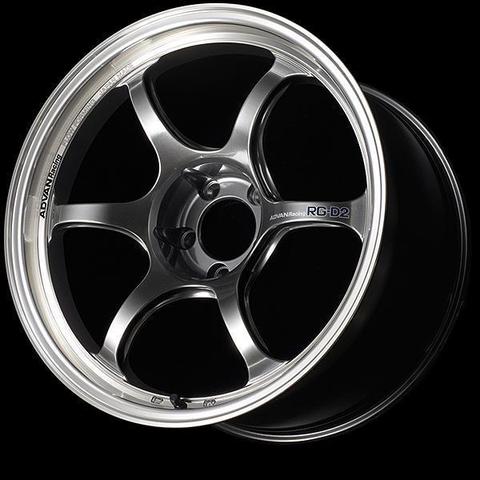 Advan RG-D2 16x8 +38 4-100 Machining & Racing Hyper Black Wheel