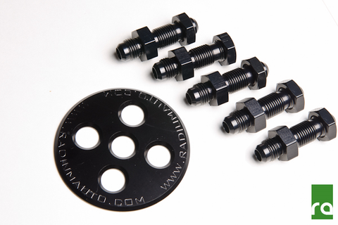 BULKHEAD PLATE, 6AN, WITH FITTINGS AND NUTS