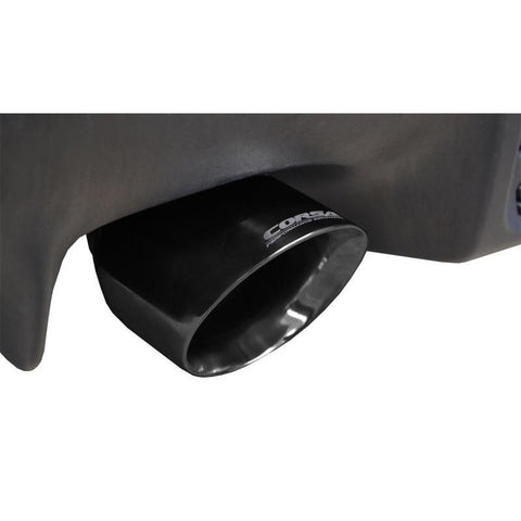 Corsa 08-14 Mitsubishi Lancer Evolution X Sedan 2.0L Black Sport Dual Rear Cat-Back Exhaust