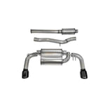 Corsa 08-14 Mitsubishi Lancer Evolution X Sedan 2.0L Black Sport Dual Rear Cat-Back Exhaust