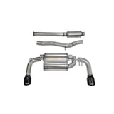 Corsa 08-14 Mitsubishi Lancer Evolution X Sedan 2.0L Black Sport Dual Rear Cat-Back Exhaust