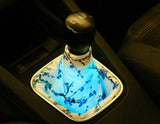 LED Bluetooth Blue Cherry Blossom Shift Boot, Brake Boot & Seat Belt Covers, Comes custom made, sized to each buyers car, universal design