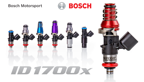 Injector Dynamics 1700-XDS - 14mm Grey Adapter Top Set of 4 |2012-2015 Honda Civic Si