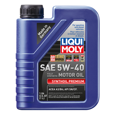 LIQUI MOLY 1L Synthoil Premium Motor Oil SAE 5W-40