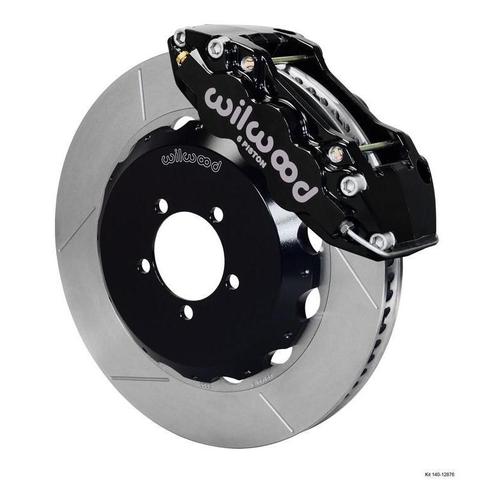 Wilwood W6A Black Slotted Big Brake Front Brake Kit 2002-2014 Subaru WRX w/ 18-in Wheels